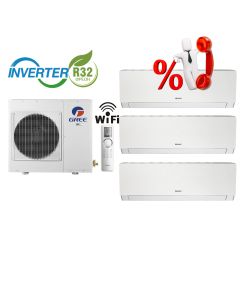 Комплект мульти-спліт система Gree GWHD(24)NK6OO R32 + Clivia Beige Stone GWH(09)AUCXB-K6DNA1A/I*2шт + GWH(12)AUCXB-K6DNA1A/I