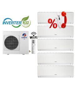 Комплект мульти-спліт система Gree GWHD(42)NK6LO R32 + Clivia Beige Stone GWH(09)AUCXB-K6DNA1A/I*4шт + GWH(12)AUCXB-K6DNA1A/I