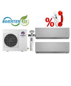Комплект мульти-спліт система Gree GWHD(18)NK6OO R32 + Clivia Silver GWH(09)AUCXB-K6DNA2A/I*2шт