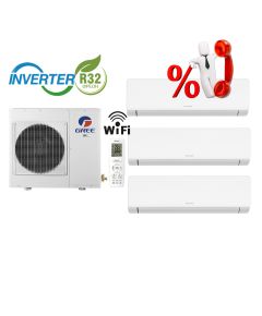 Комплект мульти-спліт система Gree GWHD(24)NK6OO R32 + Cosmo GWH(07)AWAXA-K6DNA1B/I*2шт + GWH(12)AWCXD-K6DNA1D/I