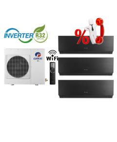 Комплект мульти-спліт система Gree GWHD(21)NK6OO R32 + Clivia Black GWH(09)AUCXB-K6DNA1A/I*3шт