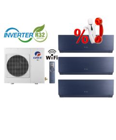Комплект мульти-спліт система Gree GWHD(24)NK6OO R32 + Clivia Blue GWH(09)AUCXB-K6DNA1A/I*2шт + GWH(12)AUCXB-K6DNA1A/I