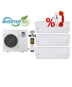 Комплект мульти-сплит система Gree GWHD(24)NK6OO R32 + Smart GWH(09)QC-K6DNB6F/I*2шт + GWH(12)QC-K6DNB6F/I