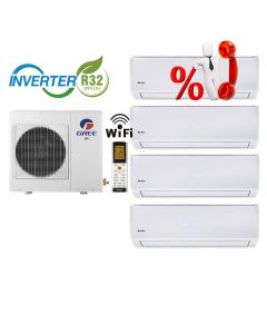 Комплект мульти-спліт система Gree GWHD(36)NK6LO R32 + Smart GWH(07)QA-K6DNB6C/I + GWH(09)QC-K6DNB6F/I + GWH(12)QC-K6DNB6F/I*2шт