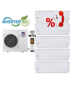 Комплект мульти-сплит система Gree GWHD(42)NK6LO R32 + Smart GWH(07)QA-K6DNB6C/I*5шт