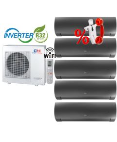 Комплект мульти-спліт система Cooper&Hunter CHML-U42RK5 + Daytona Black CH-S09FTXD-BL(I)*4шт + CH-S12FTXD-BL(I)