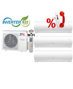 Комплект мульти-спліт система Cooper&Hunter CHML-U24RK3-NG + Daytona White CH-S09FTXD-WP(I)*2шт + CH-S12FTXD-WP(I)