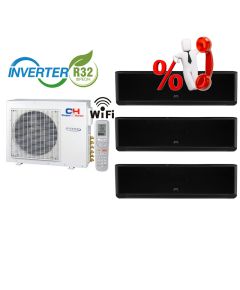 Комплект мульти-сплит система Cooper&Hunter CHML-U24RK3-NG + Supreme Continental Full Black CH-S09FTXAL-FB(I)*2шт + CH-S12FTXAL-FB(I)