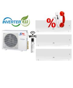 Комплект мульти-сплит система Cooper&Hunter CHML-U24RK3-NG + Nature White CH-S09FTXAN-WP(I) + CH-S12FTXAN-WP(I)*2шт