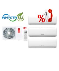 Комплект мульти-спліт система Olmo OMS-24P3E Outdoor unit + Multi Zone Deluxe OMS-09FRH2 (I) + OMS-12FRH2 (I)*2шт