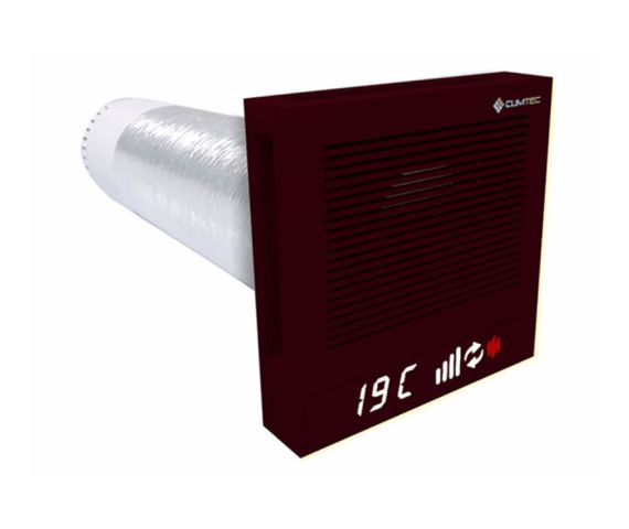 Рекуператор Climtec Quattro 150 Standard (Чорно червоний RAL 3007), зображення 4