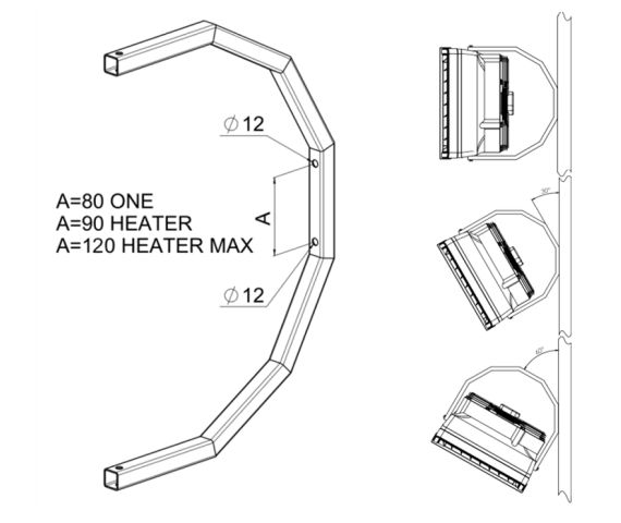 Монтажний кронштейн SONNIGER HEATER СR2/3/4MAX/MIX2, зображення 3