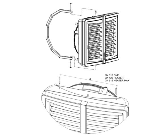 Монтажний кронштейн SONNIGER HEATER СR2/3/4MAX/MIX2, зображення 4