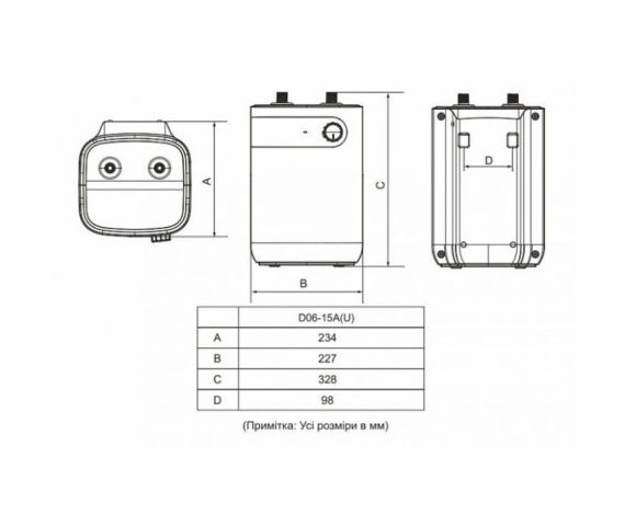 Водонагрівач (бойлер) MIDEA D06-15A (U), зображення 7