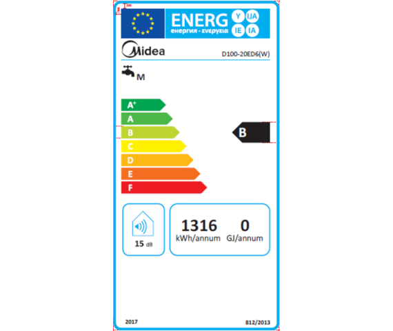 Водонагрівач (бойлер) MIDEA PRIME Wi-Fi D100-20ED6 (W), зображення 6
