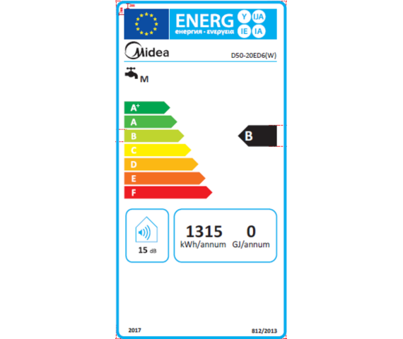 Водонагрівач (бойлер) MIDEA PRIME Wi-Fi D50-20ED6 (W), зображення 6
