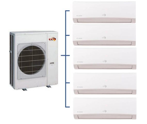 Комплект мульти-спліт система EWT Clima MXZ-5G125GAS-N8 + S-M07GAS-N8*2шт + S-M09GAS-N8*3шт, зображення 3